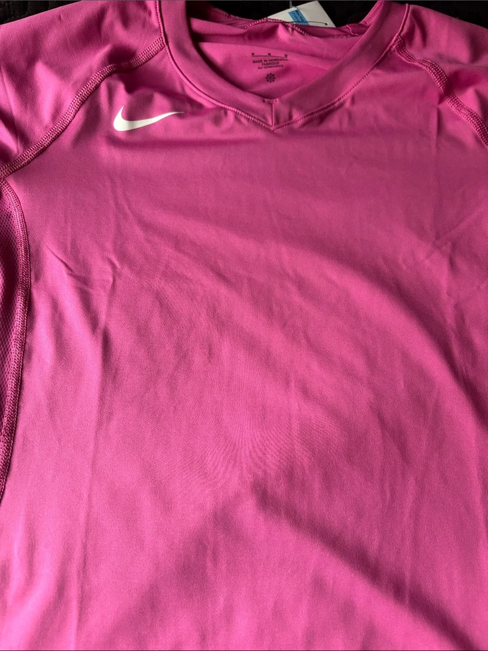 Nike Kids Hot Pink Dri-FIT Athletic Top with White Swoosh